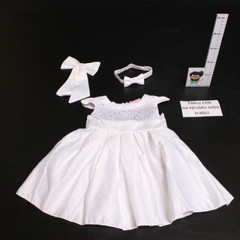 Dívčí šaty Cinda - bílé barvy