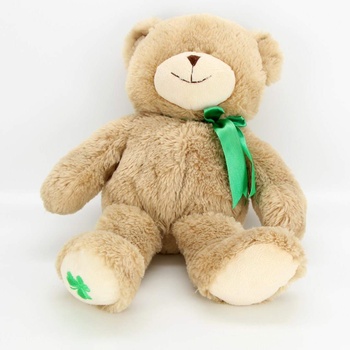 Plyšový medvídek se zelenou mašlí