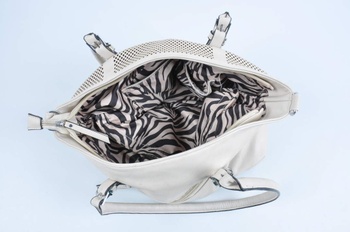 Dámská kabelka bílá s vyřezanými vzory