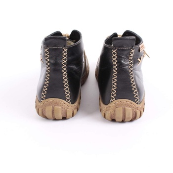 Dámské kotníkové boty s kožíškem černé