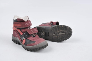 Dětské zateplené boty černorudé