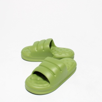 Dámské zelené pantofle Toplaza