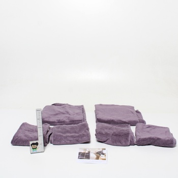 Sada ručníků a osušek Amazon Basics fialová