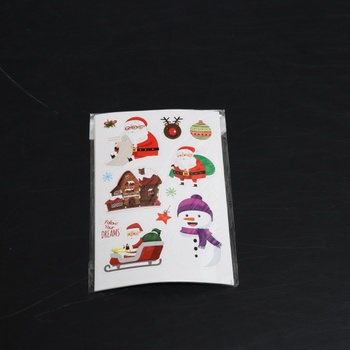 Samolepky s motivem papírové vánoční