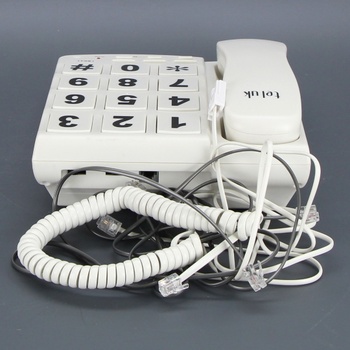 Klasický pevný telefon TEL UK 18041 bílý