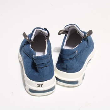 Dámské nazouvací boty modré s tkaničkami 37
