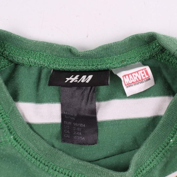 Dětské tričko H&M zelené motiv Spiderman