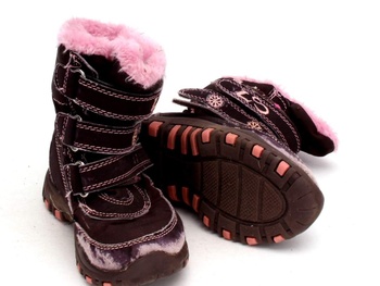 Zimní dívčí boty s kožíškem