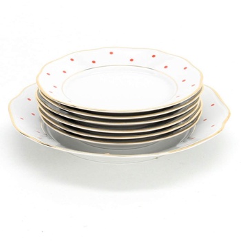 Porcelánové talíře 1 velký a 6 malých