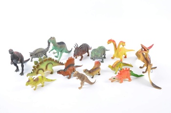 14 gumových dinosaurů