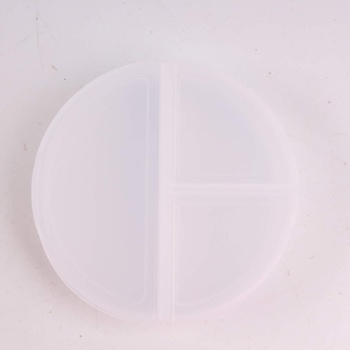 Lékovka plastová bílá s 3 přihrádkami