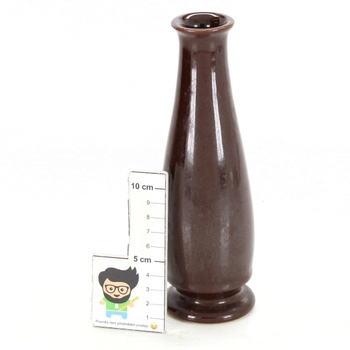 Keramická váza tmavě hnědá 20 cm 