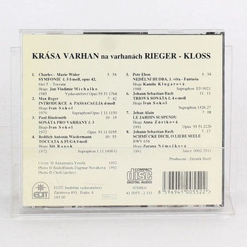 CD Krása varhan na varhanách Rieger - Kloss