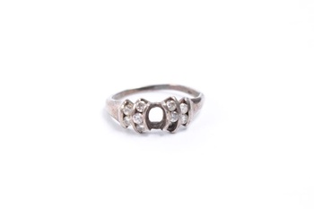 Dámský prsten stříbrný s kamínky
