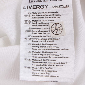 Pánské tričko Livergy bílé s potiskem