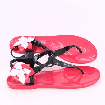Gumové sandále do vody s květinou