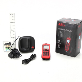 Bezdrátový telefon AEG Lloyd Combo 15 red