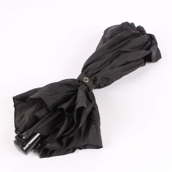 Deštník skládací černý s plastovou rukojetí