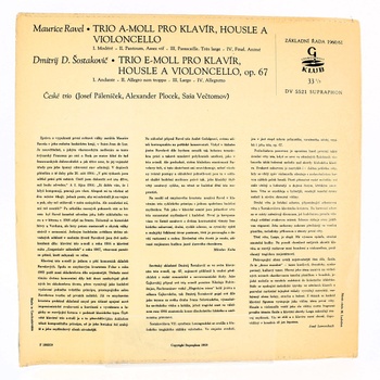 LP deska Maurice Ravel, Dmitrij D.Šostakovič
