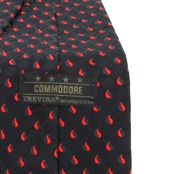 Pánská kravata Commodore černá s motivy
