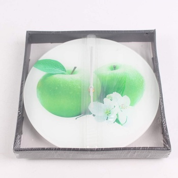 Nástěnné hodiny KIK Wanduhr s motivem jablek