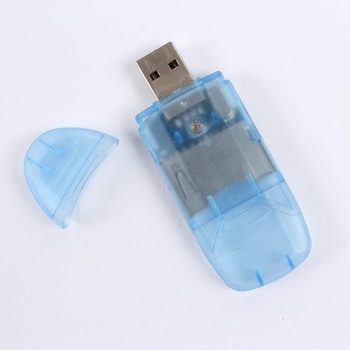 Čtečka SD karet USB modrá