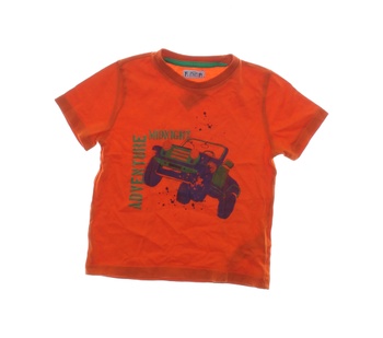 Dětské tričko F&F oranžové s terénním autem