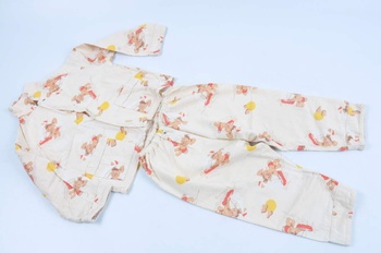 Dětské pyžamo bílé s motivy králíčků