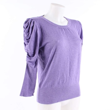 Dámský svetr F&F fialový s řasenými rukávy