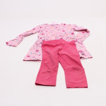 Dívčí šatky s legínami růžové barvy 