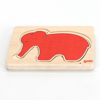 Dřevěná vkládačka Goki 57883 sloni