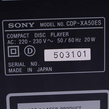 CD přehrávač Sony CDP-XA50ES