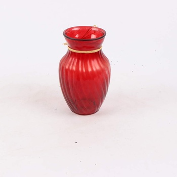 Skleněná váza odstín červené