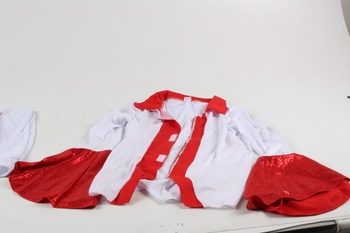 Dámský karnevalový kostým bíločervený