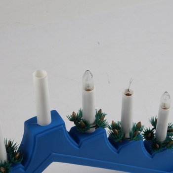 Dekorace - vánoční svícen modrý