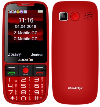 Mobil pro seniory Aligator A890 červený