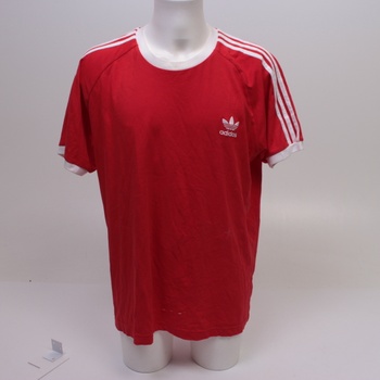 Pánské triko Adidas červené s proužky GLF66