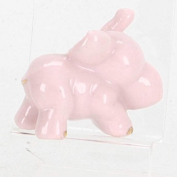 Porcelánová figurka - růžový slon