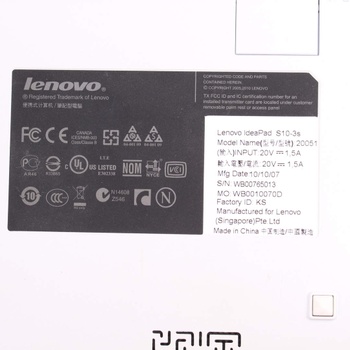 Netbook Lenovo S10-3s řůžovobílý