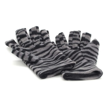 Dětské rukavice černo-šedé barvy