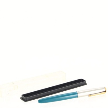 Čínské pero modro-stříbrné