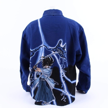 Dětská košile Fei Yang modrá se samurajem