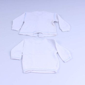 Dětská trička Solomea bílá s medvídkem 2 ks