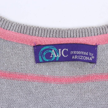 Dámský svetr AJC šedý s proužkem