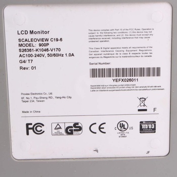 LCD monitor Fujitsu Siemens Scaleoview C19-6 900P
