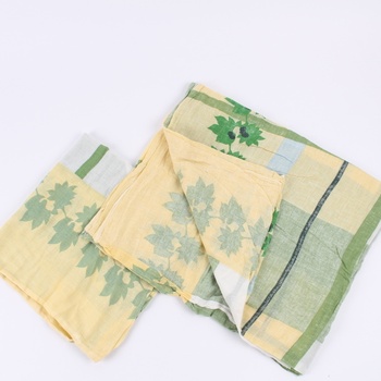 Ložní prádlo zelenožluté s motivy květin