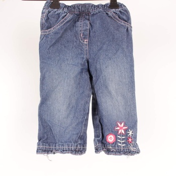 Dětské džíny Cherokee modré s kytičkami