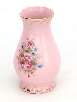Váza z růžového porcelánu JPM Chodov