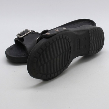 Dámské pantofle na klínu Crocs černé
