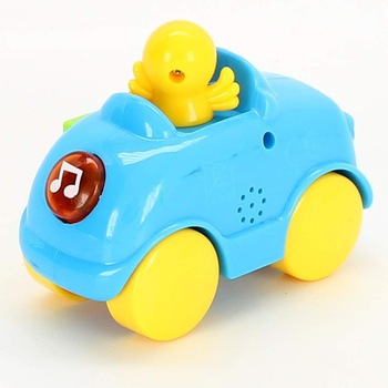 Plastové hrací autíčko s kuřátkem
